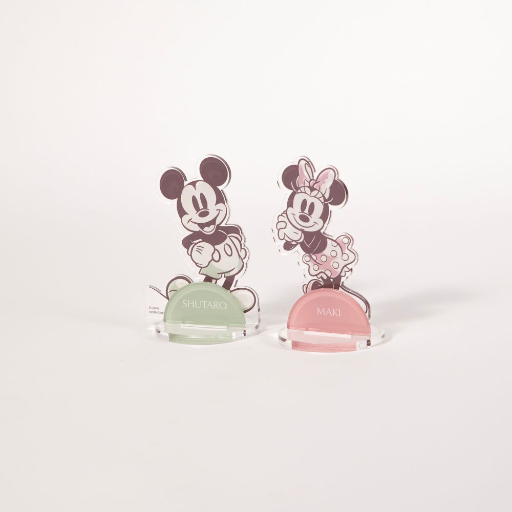 【受注生産】ミッキー＆ミニー　ディズニーコーディネートセット「モーヴピンク」　（テーブルナンバー数字）