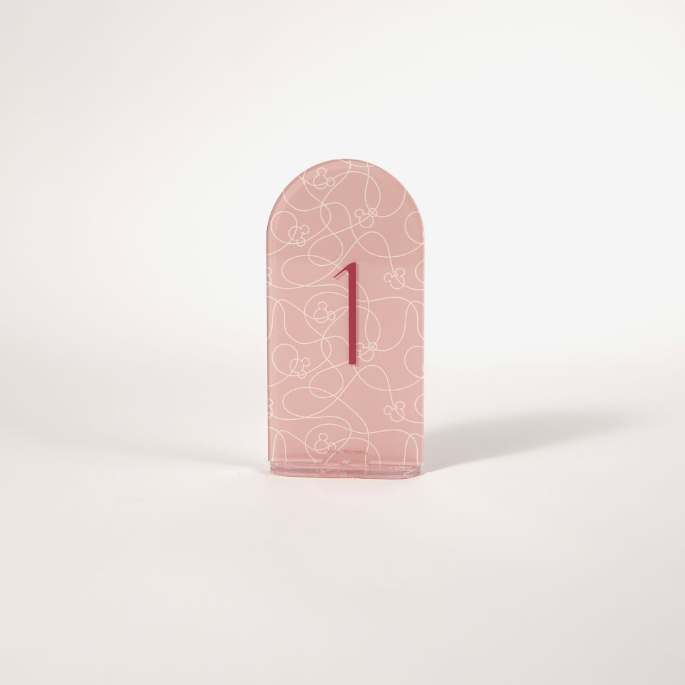 【受注生産】ミッキー＆ミニー　ディズニーコーディネートセット「モーヴピンク」　（テーブルナンバー数字）