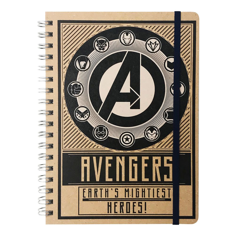 公式 ショップディズニー Marvel ゴムバンド付きリングノート