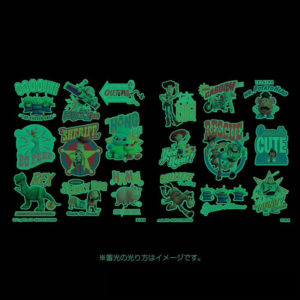 シークレットマジック 暗やみで光るボディシール(水転写)/トイ・ストーリー　光る　ボディ　シール　ハロウィン　パーティー