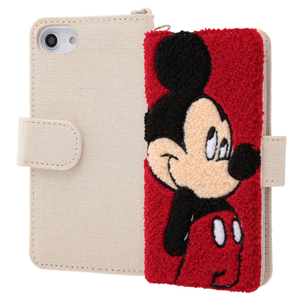 公式 ショップディズニー Iphone Se 第2世代 8 7 6s 6ディズニーキャラクター サガラ刺繍 手帳型ケース ミッキー