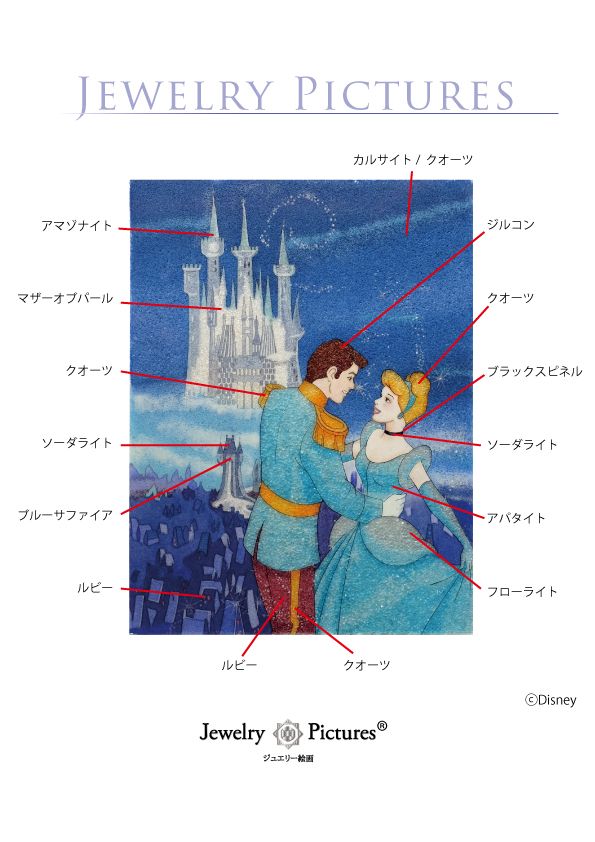 廃盤品ディズニー シンデレラ ガス&ジャックリトグラフ 絵画 複製