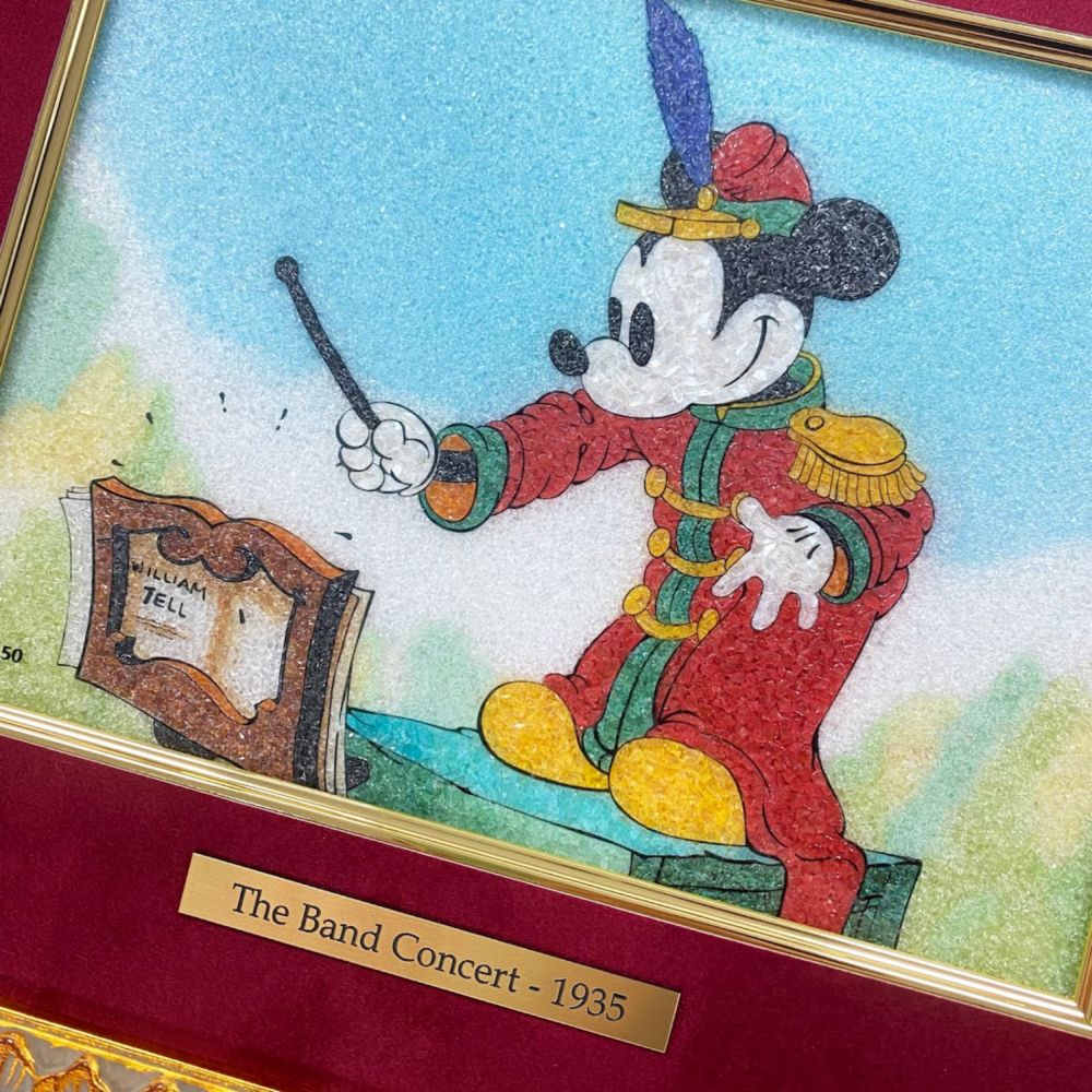 【受注生産】【生産限定50枚】ジュエリー絵画『ミッキーの大演奏会』ミッキー　 Mサイズ