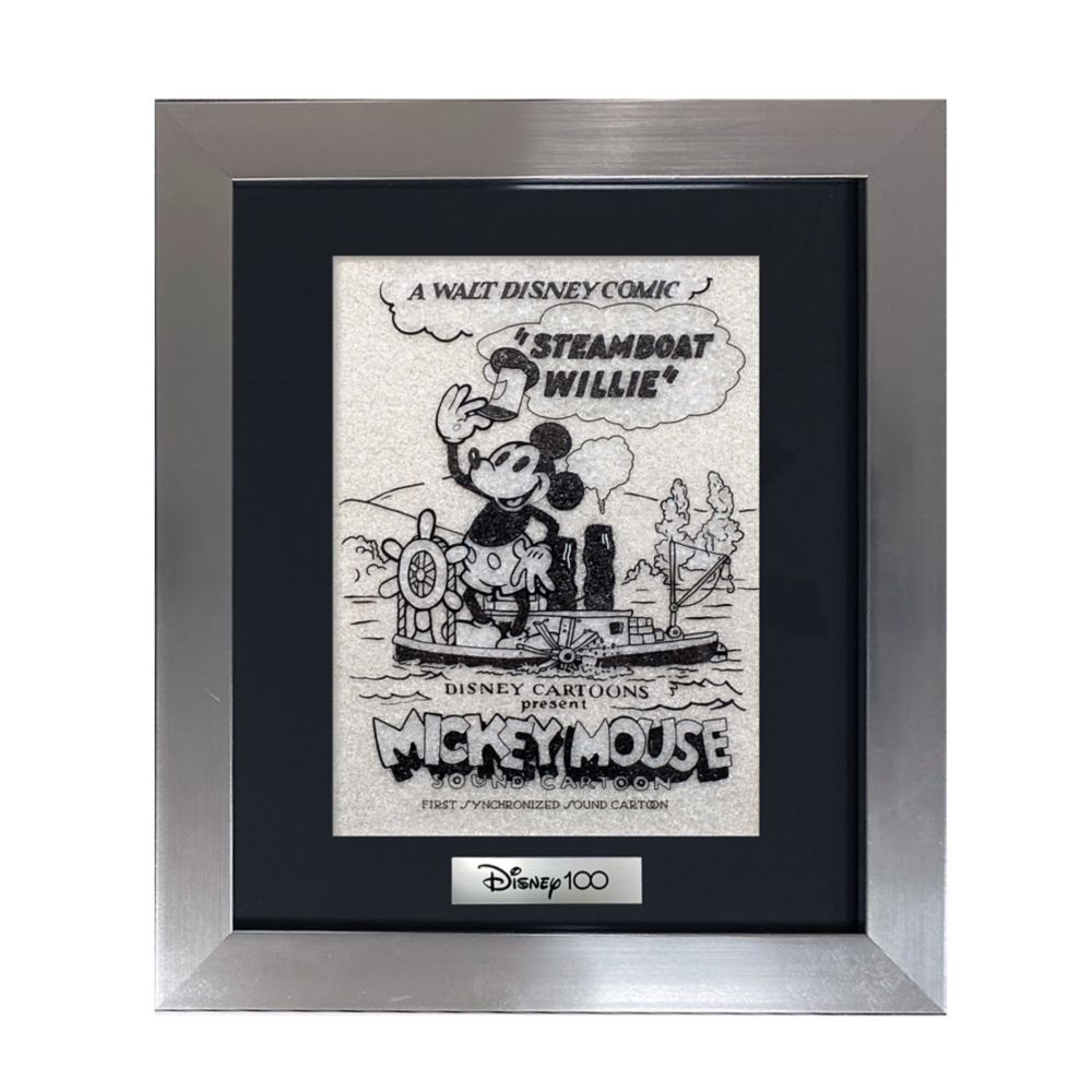 【期間限定】【生産限定30枚】ジュエリー絵画Disney100周年記念『蒸気船ウィリー』2 Sサイズ ディズニー(Disney)100周年 小物入れ 蒸気船ウィリー ミッキー