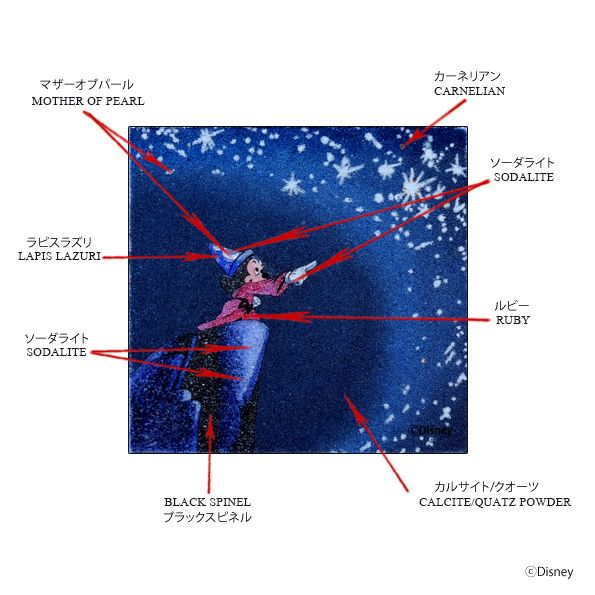 【受注生産】【生産限定200枚】ジュエリー絵画　『ファンタジア』 ミッキー　 Lサイズ （DMK3L)