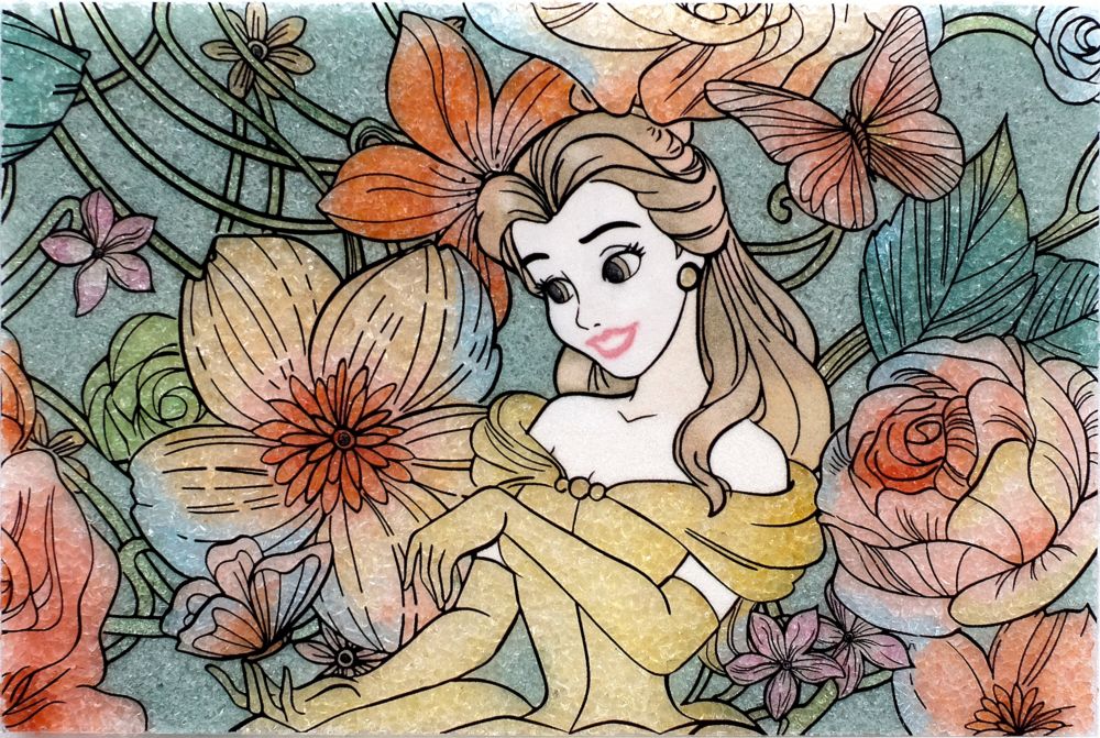 【受注生産】【生産限定100枚】ジュエリー絵画『美女と野獣』2ロイヤルフローラルXS（DBB3-XS）