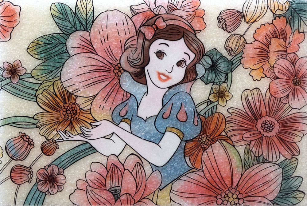 【受注生産】【生産限定100枚】ジュエリー絵画『白雪姫』3ロイヤルフローラルXS（DSW3-XS）