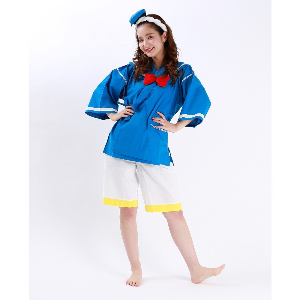 公式 ショップディズニー ドナルド なりきり甚平 耳付きねじりハチマキ付き