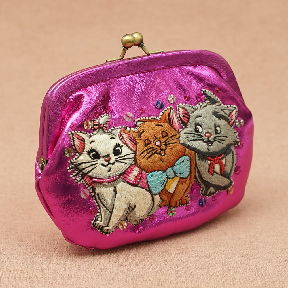 刺繍がま口ポーチThe Aristocats