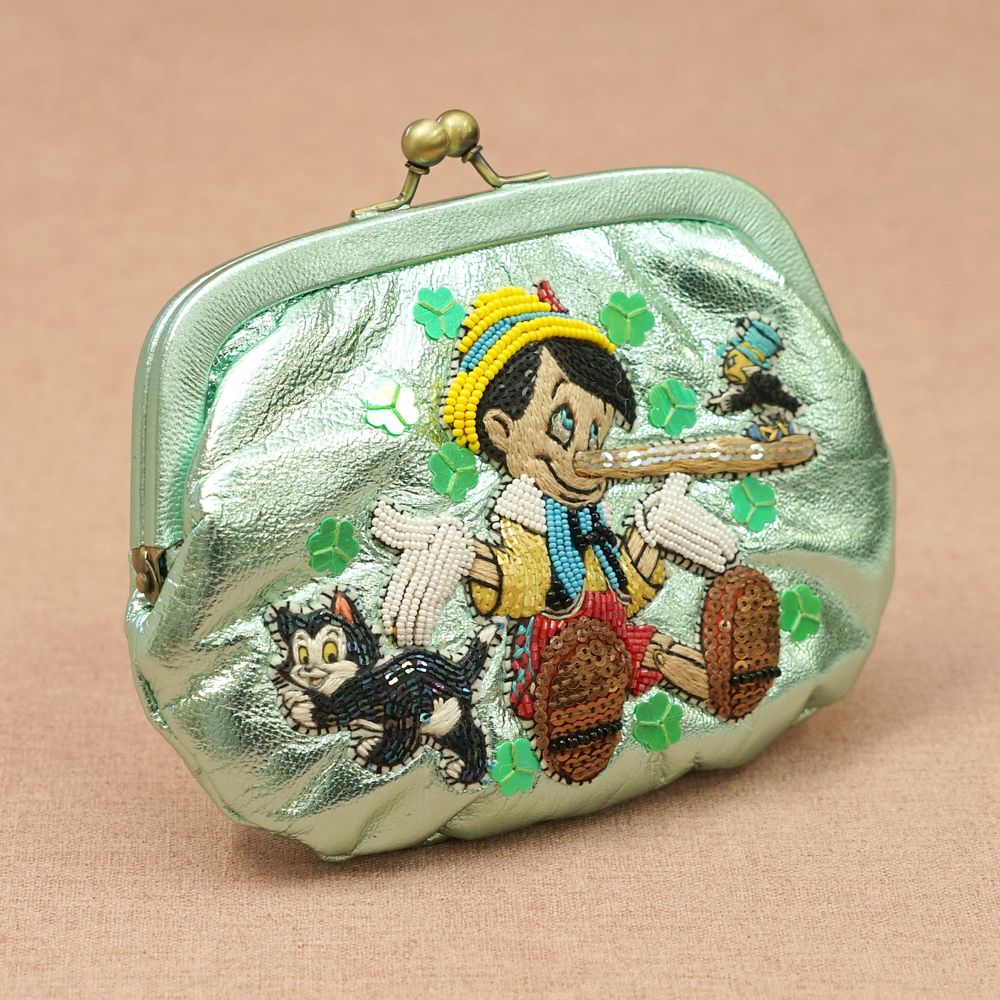 刺繍がま口ポーチPinocchio