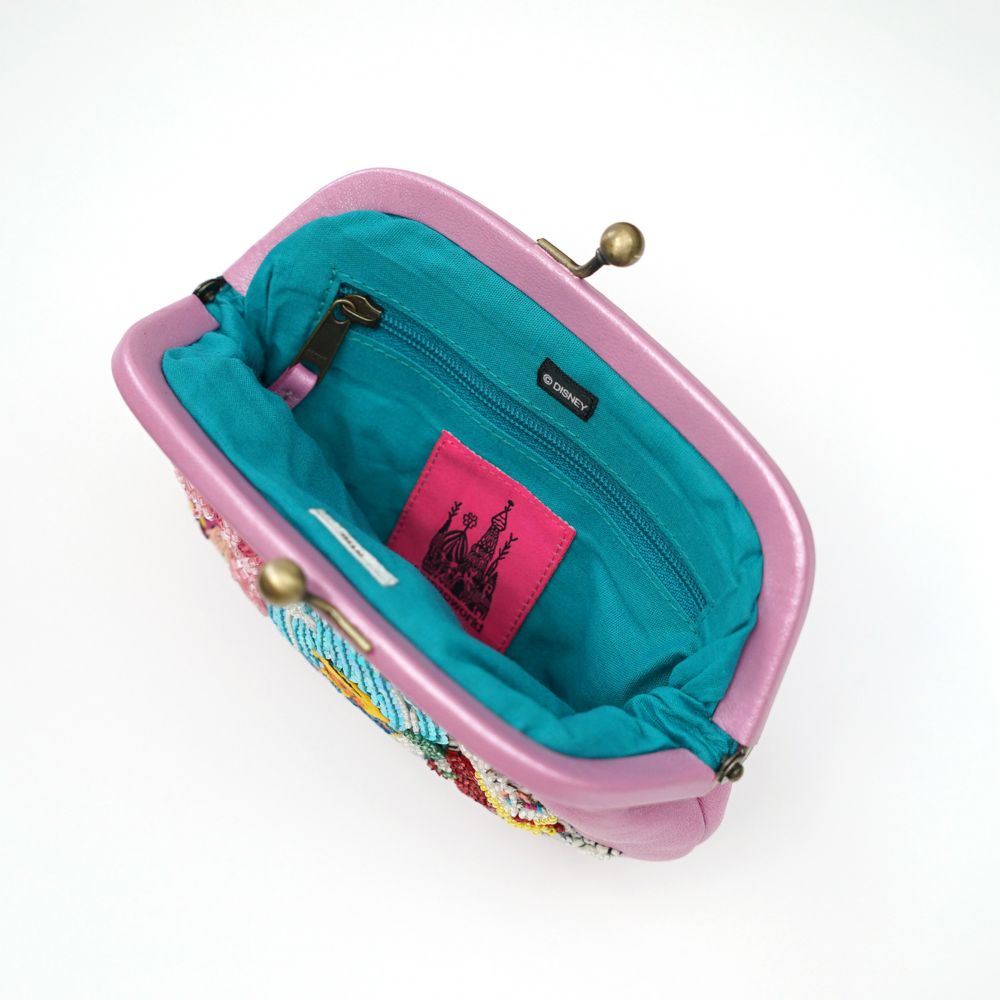 【tamaoworld】刺繍がま口ポーチ Alice in Wonderland pink