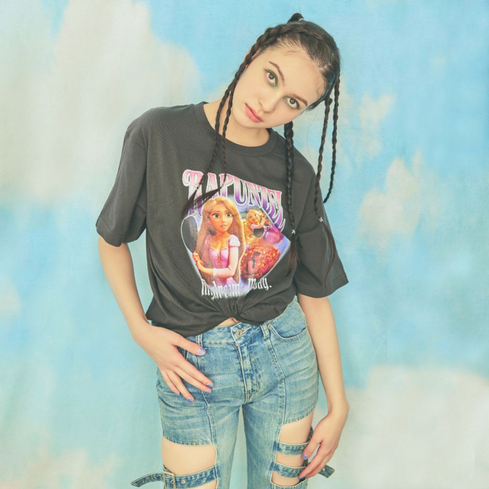 【Disney】ラプンツェル/ヴィンテージ風アートTシャツ