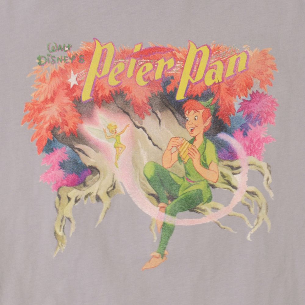 【Disney】ピーター・パン/ヴィンテージ風アートリンガーTシャツ