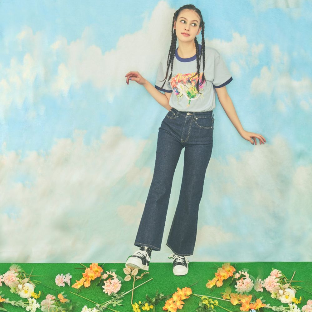 【Disney】ピーター・パン/ヴィンテージ風アートリンガーTシャツ