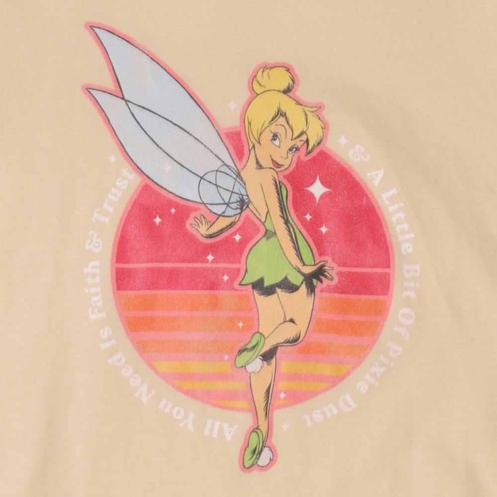 【Disney】ピーター・パン/ティンカー・ベル/ヴィンテージ風アートリンガーTシャツ
