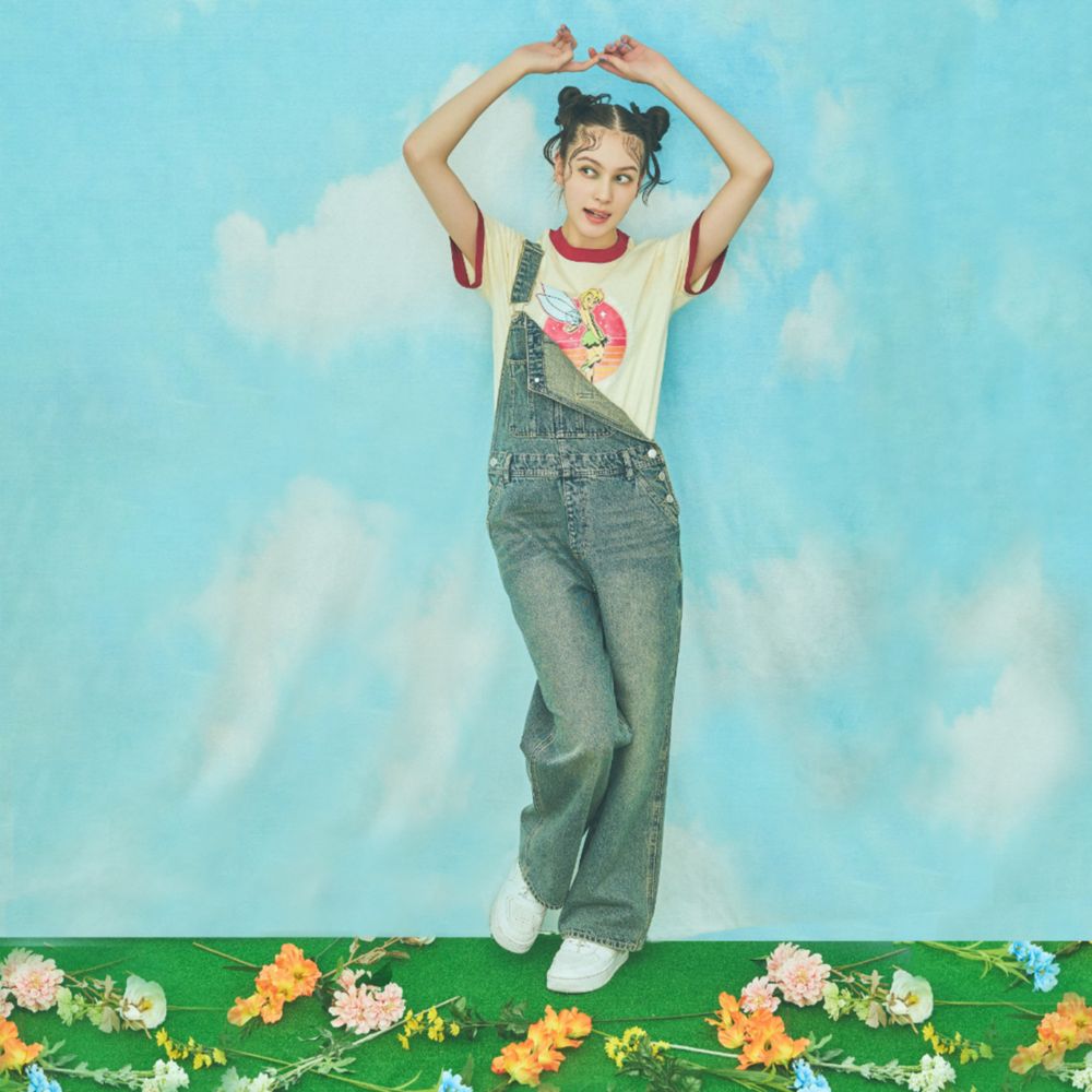 【Disney】ピーター・パン/ティンカー・ベル/ヴィンテージ風アートリンガーTシャツ