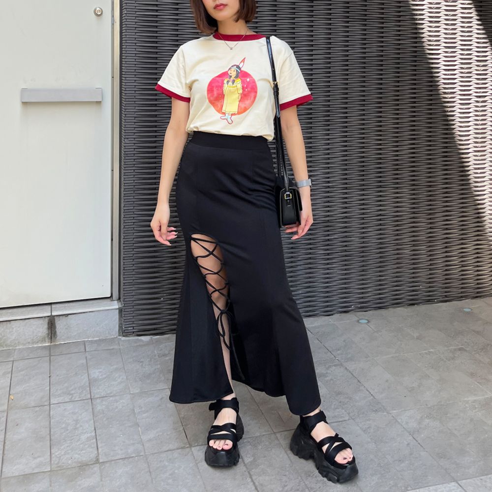 【Disney】ピーター・パン/タイガー・リリー/ヴィンテージ風アートリンガーTシャツ