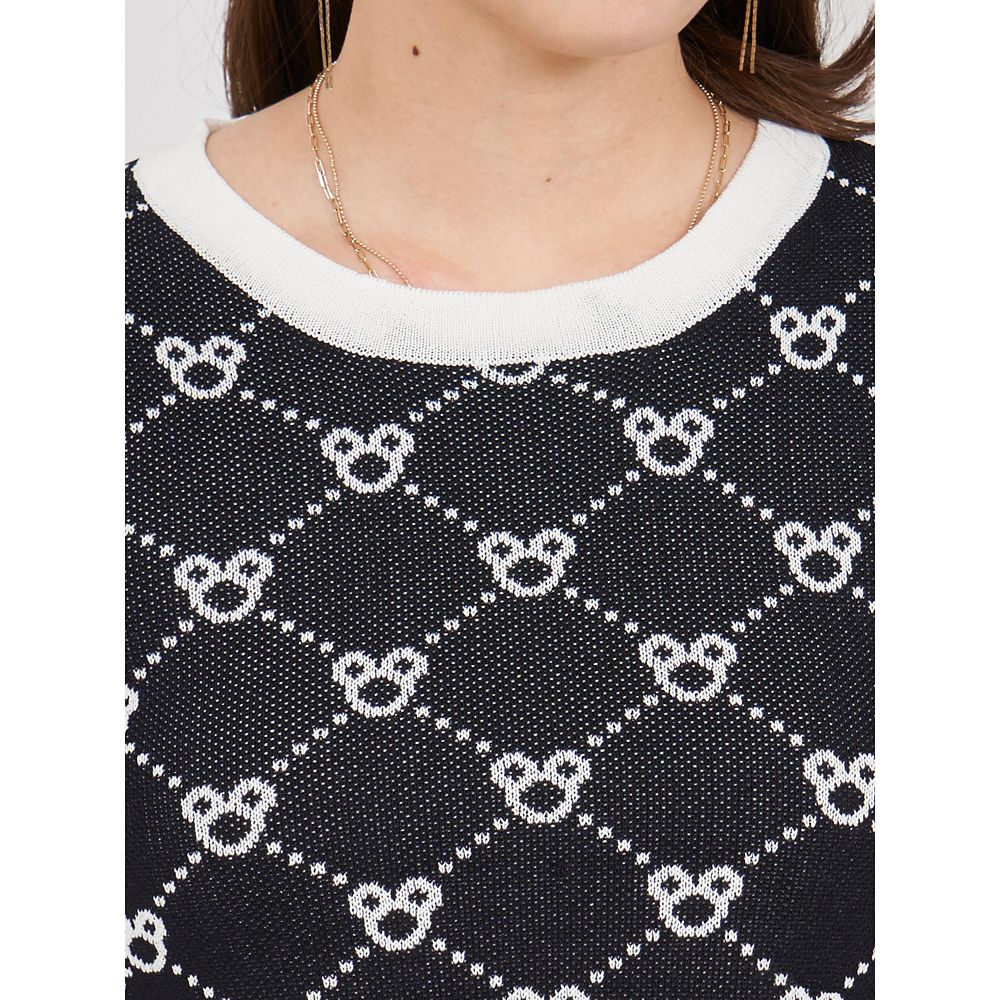 【さりげなミッキー】配色ジャガードニットトップス(ROYAL PARTY)