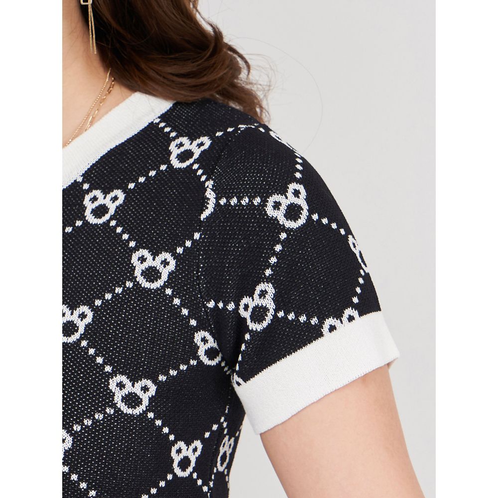 【さりげなミッキー】配色ジャガードニットトップス(ROYAL PARTY)