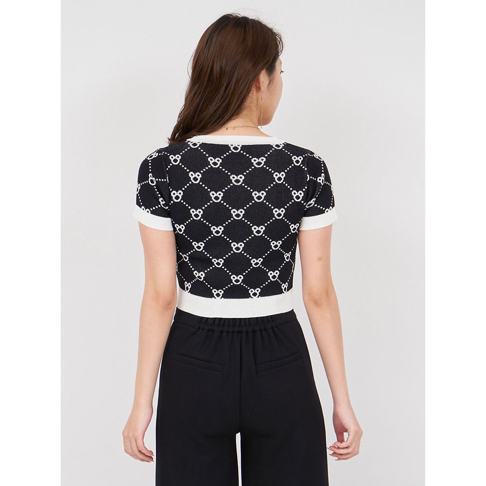 【さりげなミッキー】配色ジャガードニットトップス(ROYAL PARTY)