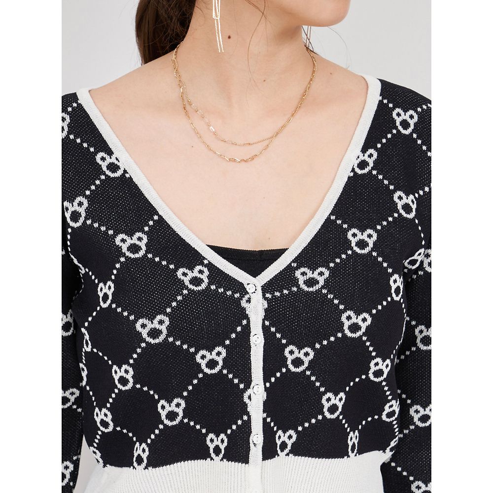 【さりげなミッキー】配色ジャガードニットカーディガン(ROYAL PARTY)