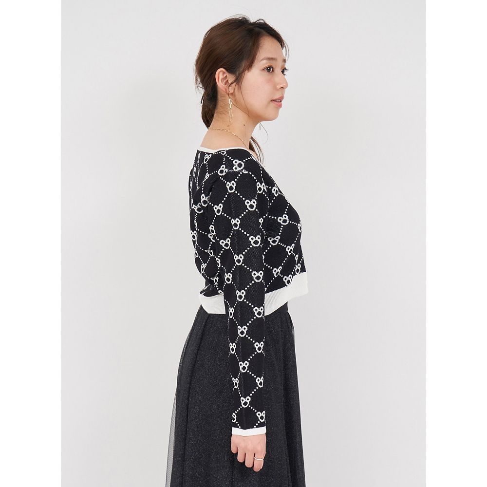 【さりげなミッキー】配色ジャガードニットカーディガン(ROYAL PARTY)