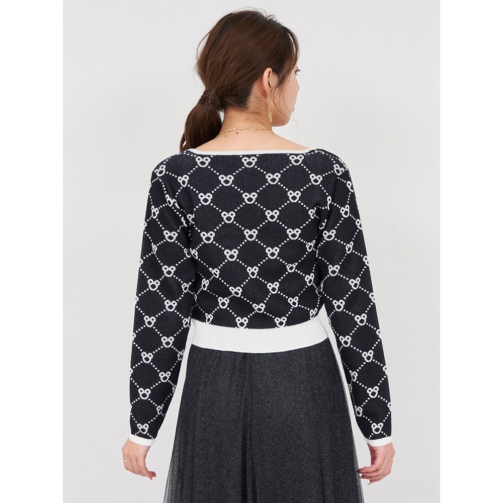 【さりげなミッキー】配色ジャガードニットカーディガン(ROYAL PARTY)