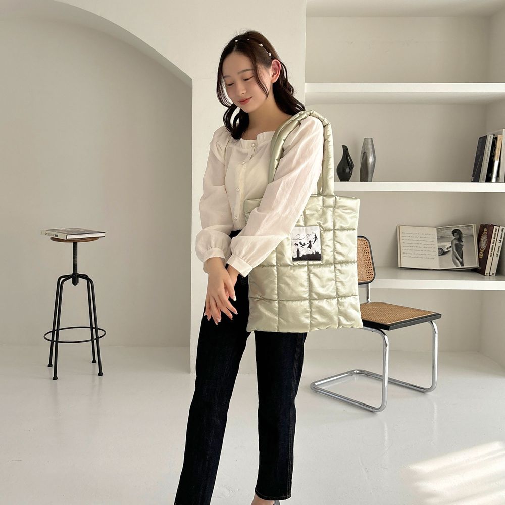 【Disney】Peter Pan / シャイニー キルティング トートバッグ(mytwilight)