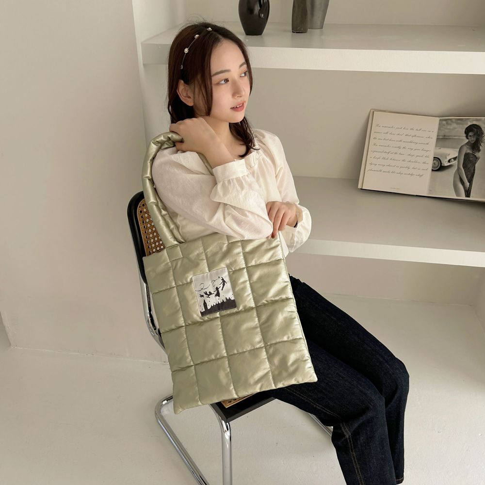 【Disney】Peter Pan / シャイニー キルティング トートバッグ(mytwilight)