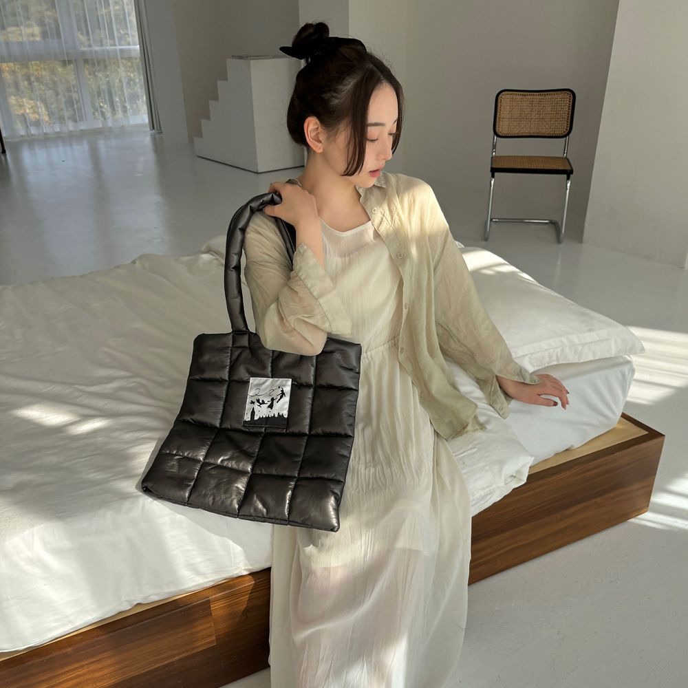 【Disney】Peter Pan / シャイニー キルティング トートバッグ(mytwilight)