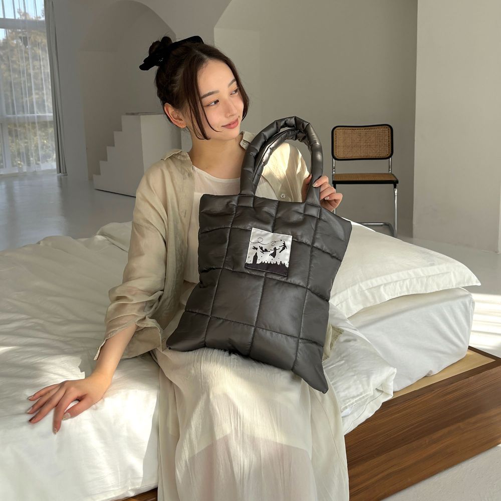 【Disney】Peter Pan / シャイニー キルティング トートバッグ(mytwilight)