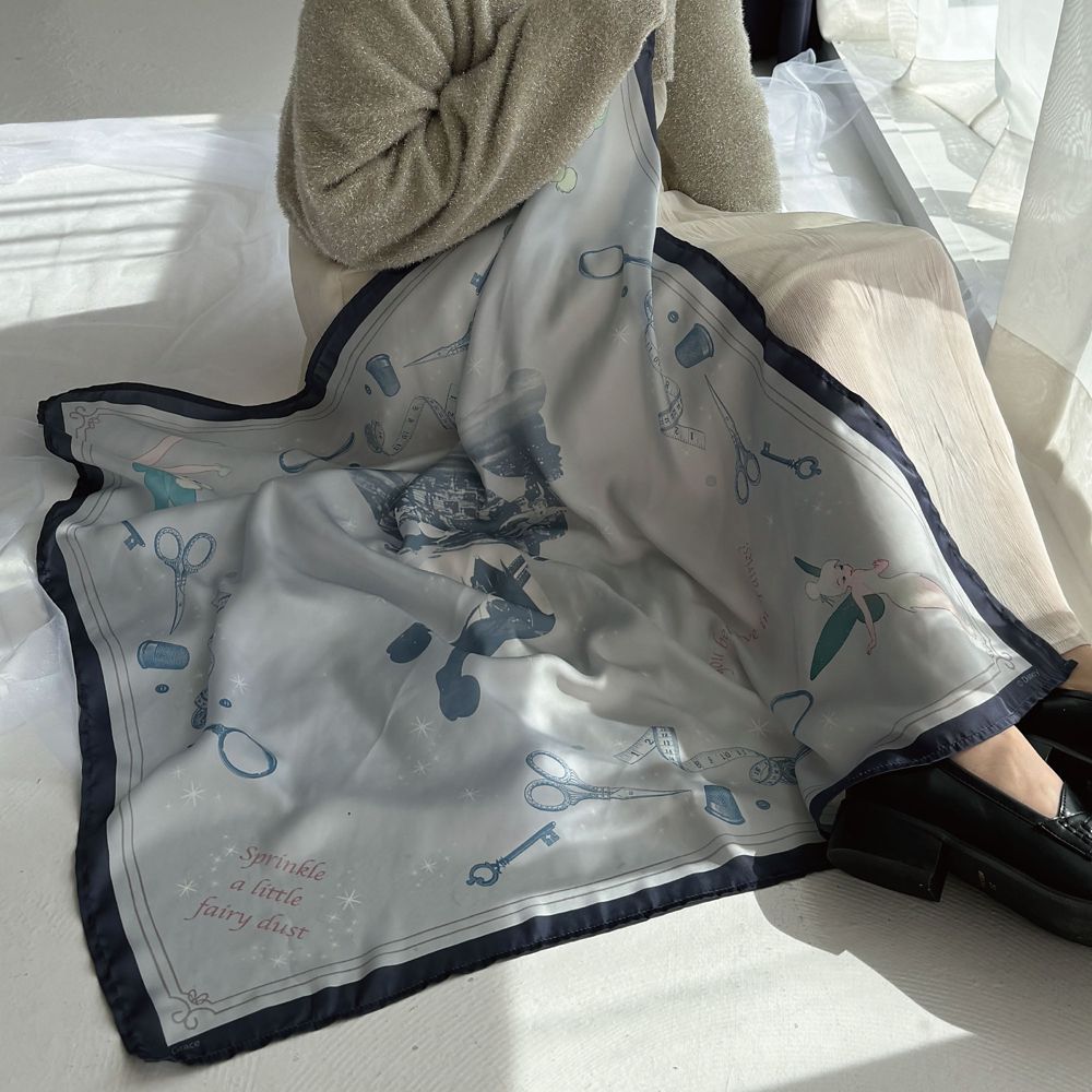 【Disney】Peter Pan / ティンカー・ベル モチーフ 大判スカーフ(mytwilight)