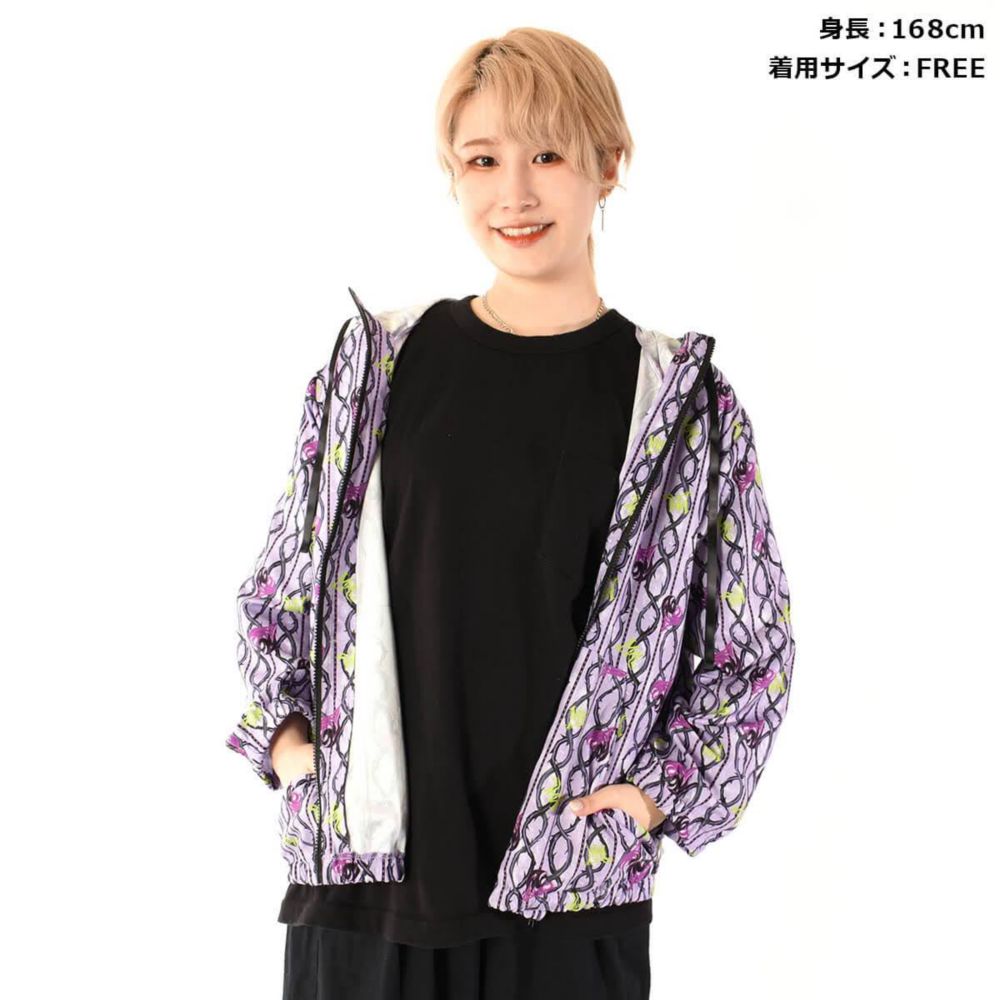 ディセンダント/マル/アイコン総柄/ZIP UPパーカー(82comb)