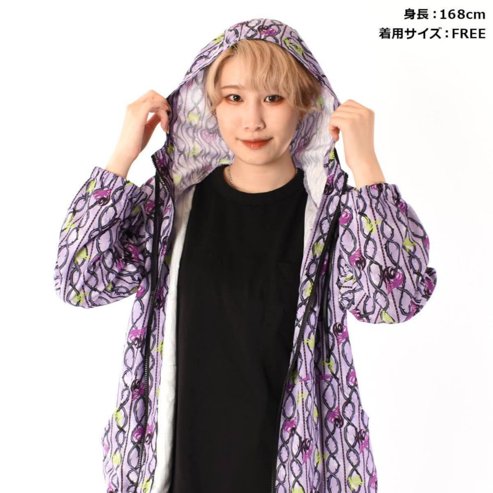 ディセンダント/マル/アイコン総柄/ZIP UPパーカー(82comb)