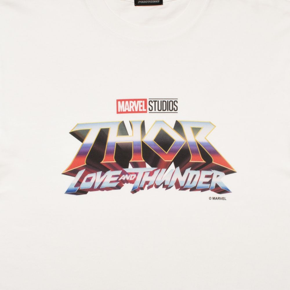 MARVEL/ソー：ラブ＆サンダー/タイトルロゴ/Tシャツ(PONEYCOMB TOKYO)