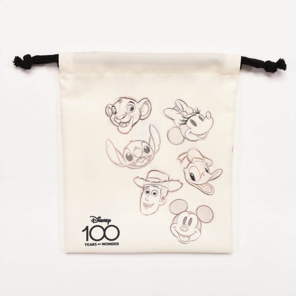 ＜Disney100＞ミッキー、ミニー、ドナルド、シンバ、スティッチ、ウッディ/巾着