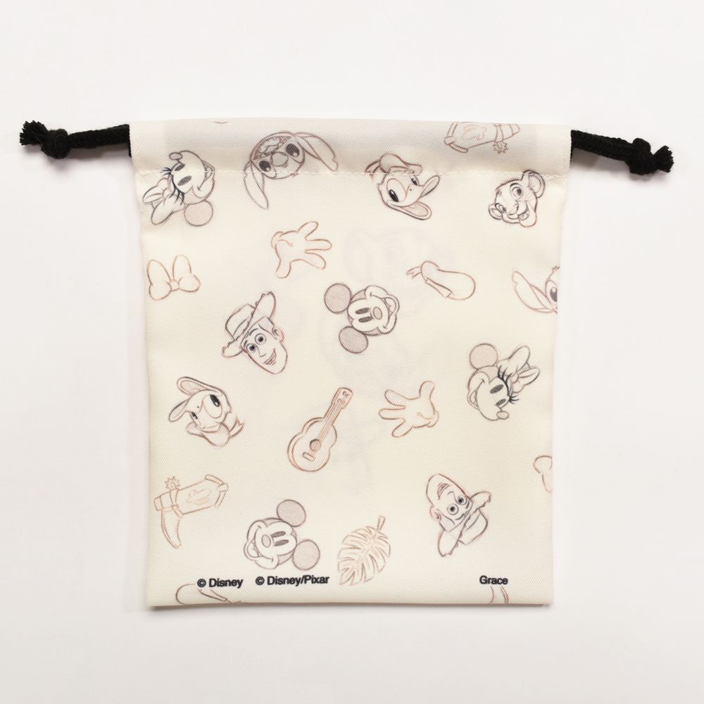 ＜Disney100＞ミッキー、ミニー、ドナルド、シンバ、スティッチ、ウッディ/巾着