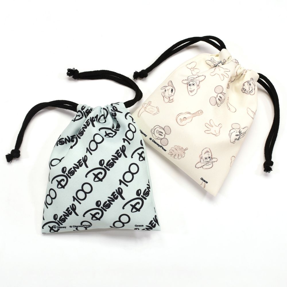 ＜Disney100＞ミッキー、ミニー、ドナルド、シンバ、スティッチ、ウッディ/巾着