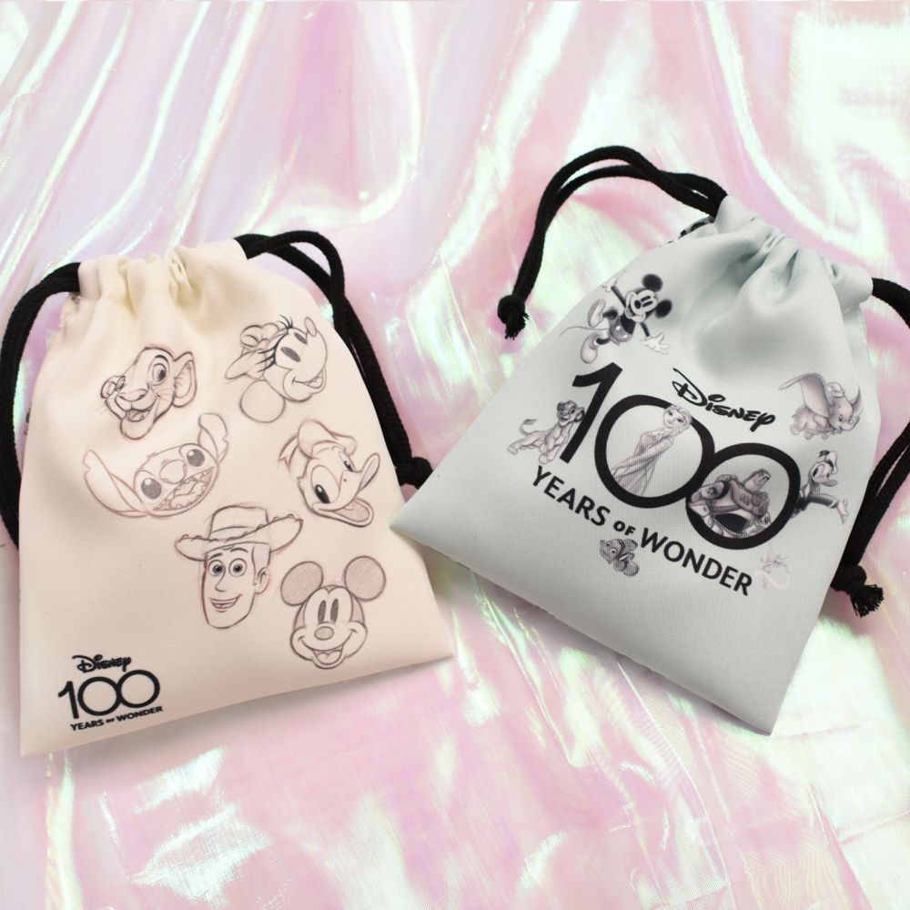 ＜Disney100＞ミッキー、ミニー、ドナルド、シンバ、スティッチ、ウッディ/巾着