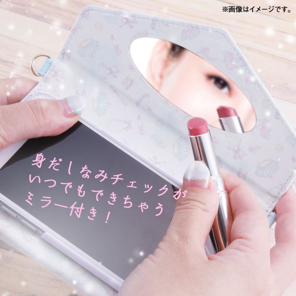 iPhone 11 Pro 『ディズニーキャラクタープリンセス』/手帳型レザーケース Collet チャーム+ストラップ付き/アリエル