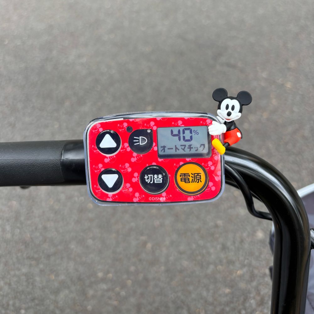 ミッキー　電動アシスト自転車用スイッチカバー（パナソニック　スイッチ5対応）DS3D-001P