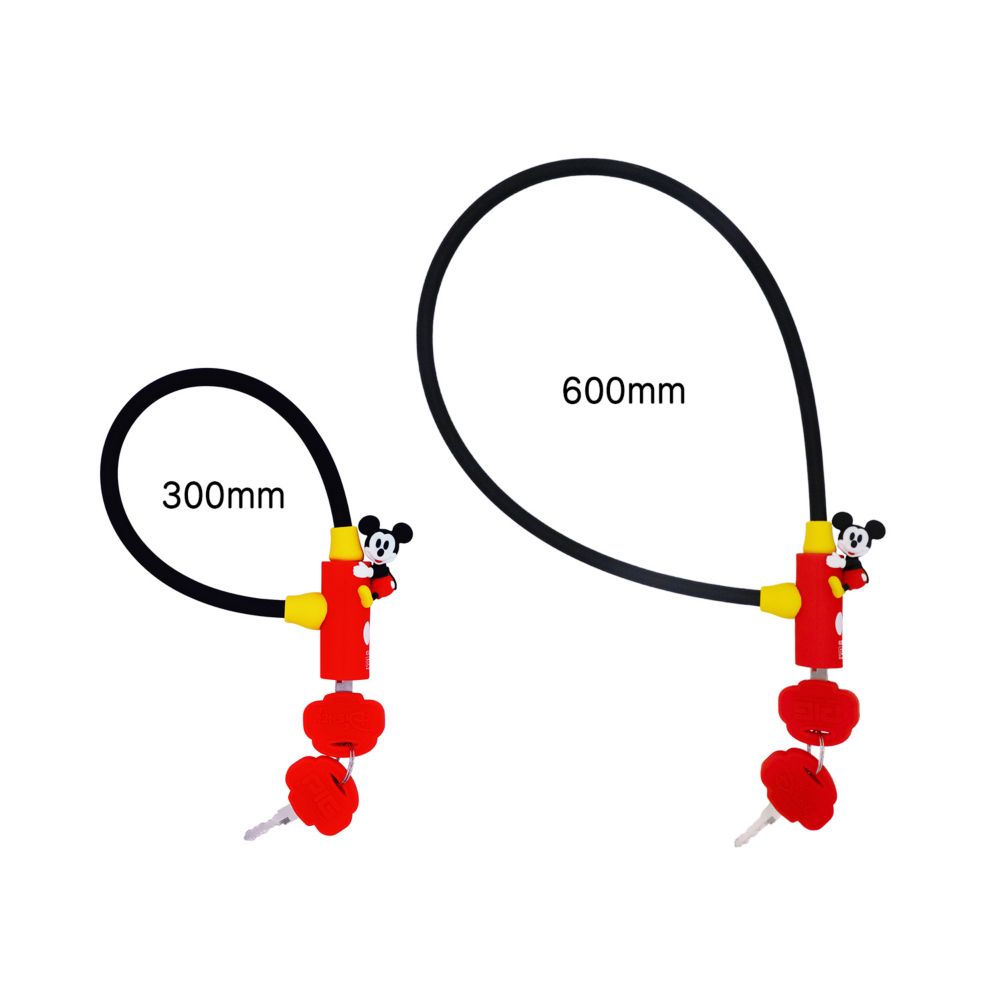 ミッキー　サイクルワイヤーロック　60cm　DWL600-001