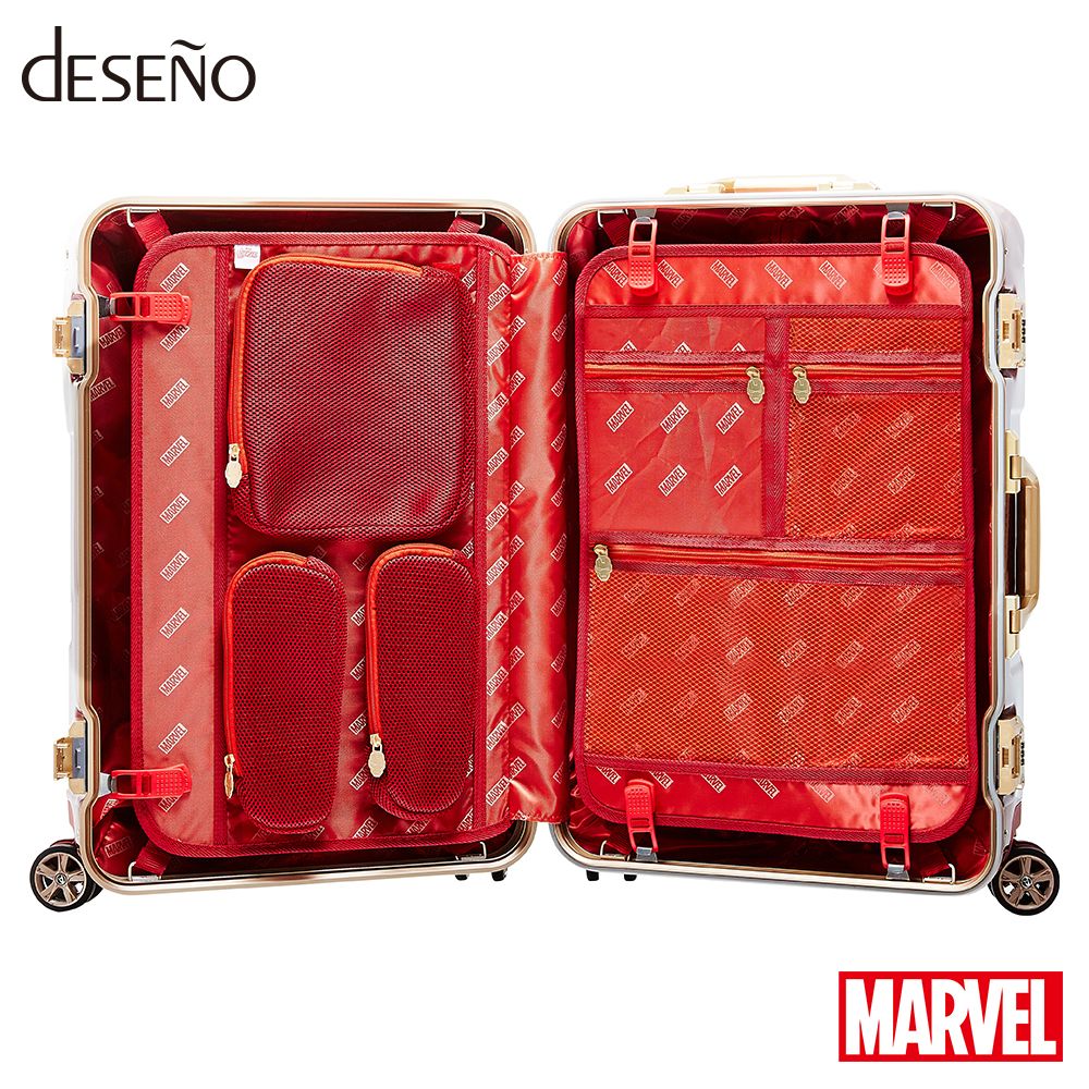 マーベル【MARVEL】 アイアンマン【IRONMAN】 DESENO ボディ型 スーツケース アルミフレーム Mサイズ Ver.II（戦闘バージョン）