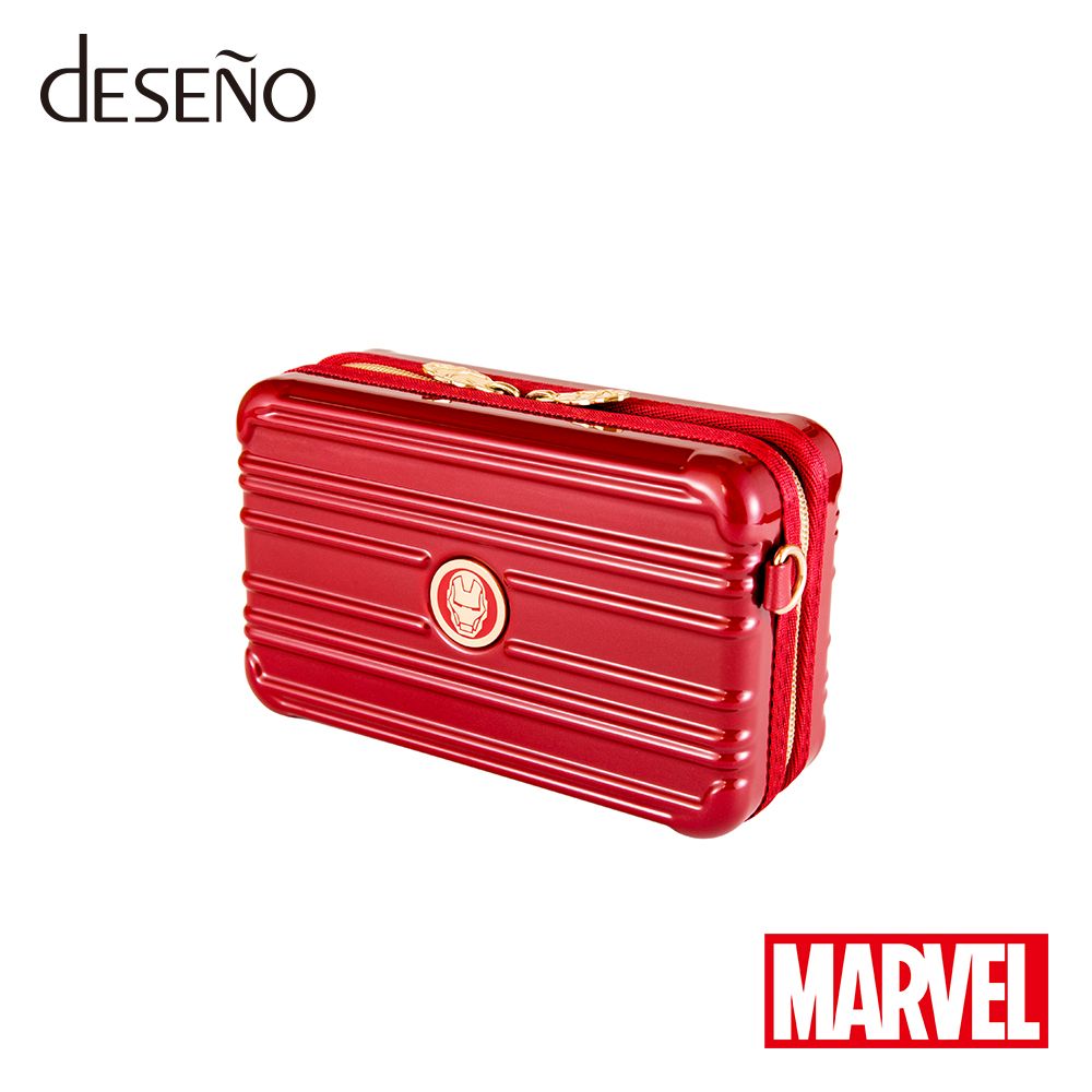 【deseno】マーベル　アイアンマン　クラッチバッグ　ストラップ付