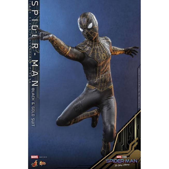【ムービー・マスターピース】1/6 スケールフィギュア スパイダーマン(ブラック&ゴールドスーツ版)スパイダーマン:ノー・ウェイ・ホーム