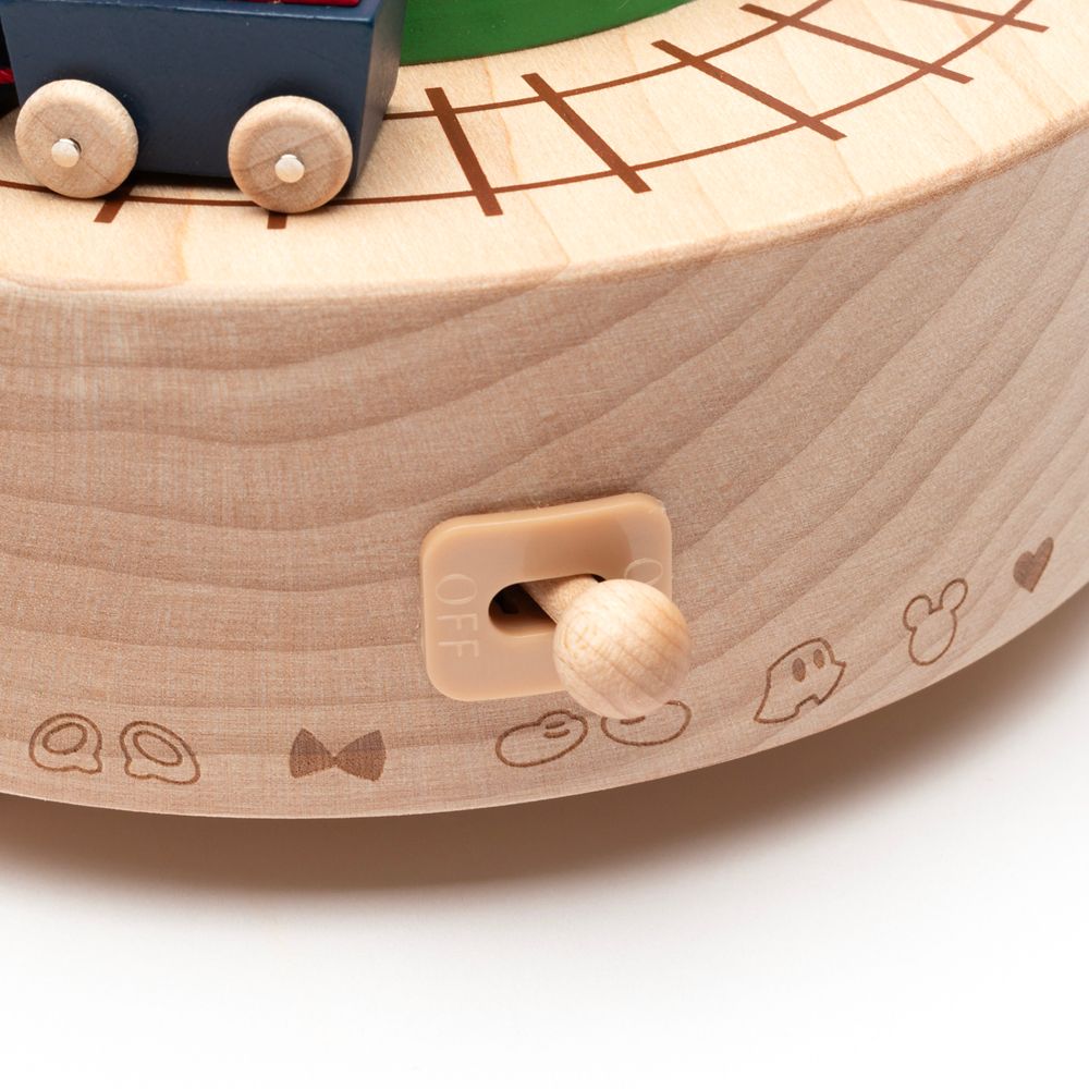 ディズニー 木製からくりオルゴール　Mickey&Minnie/オルゴール 機関車