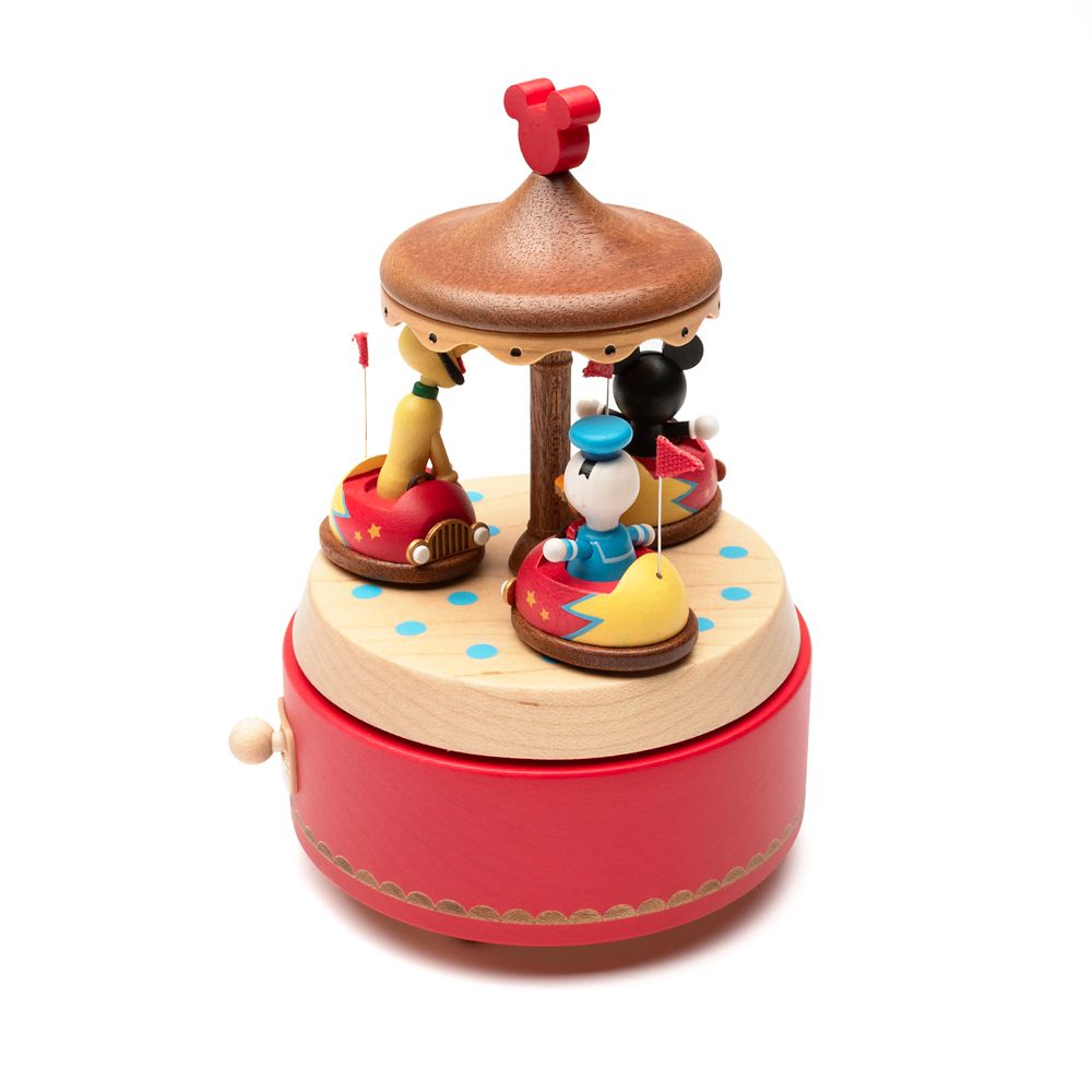 ディズニー 木製からくりオルゴール　ミッキーオルゴール遊園地