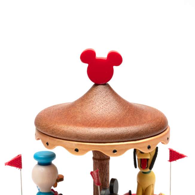 □美品 1983年開園当初□TDL 木製オルゴール付置き時計ミッキー □美品 1983年開園当初□TDL 木製オルゴール付置き時計ミッキー