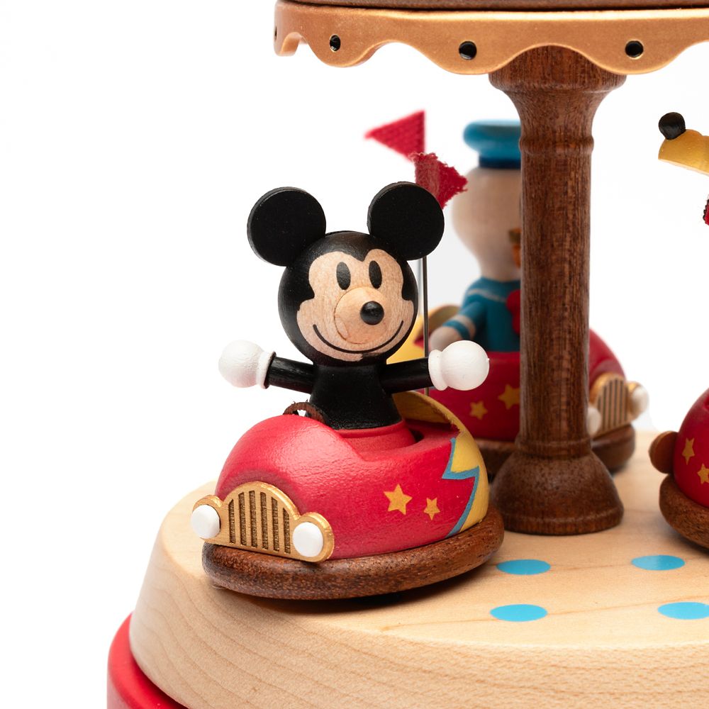 ディズニー 木製からくりオルゴール　ミッキーオルゴール遊園地