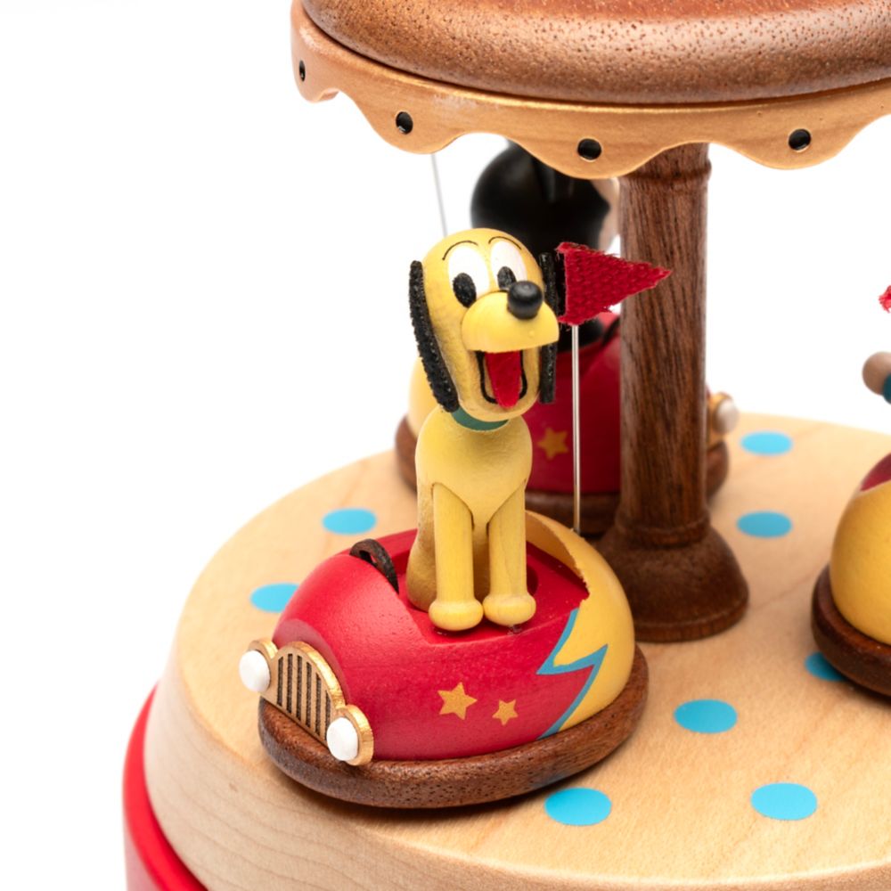 ディズニー 木製からくりオルゴール　ミッキーオルゴール遊園地